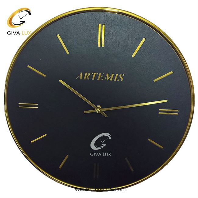 ساعت دیواری اورجینال آرتمیس آلیاژ فلزی طلایی| کد رفرنس 19940، مدل: 6015Gold A